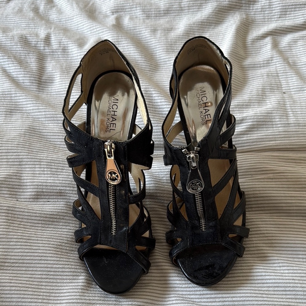 Michael Kors Black Strappy Sandals